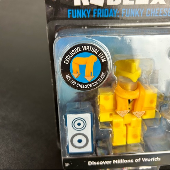 Roblox Funky Friday Funky Cheese Figure with Exclusive Virtual Item - Picture 3 of 13